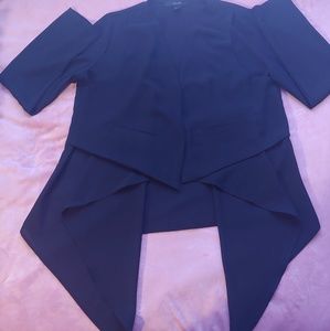 Black sheer business cardigan